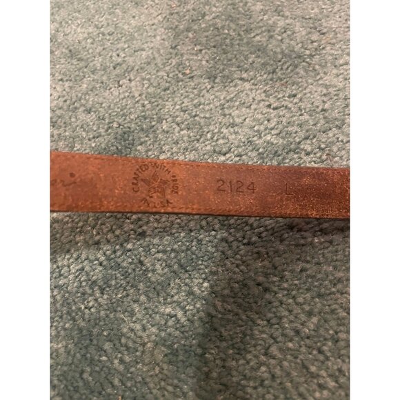 Vintage Eddie Bauer ladies leather brown belt main image 7
